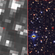 Two views of the region near where the newly discovered planet was found, the one on the left from Kepler and the one on the right from the Canada-France-Hawaii Telescope (CFHT).